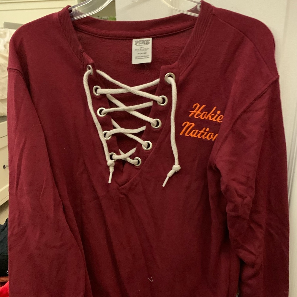 red hokie sweatshirt